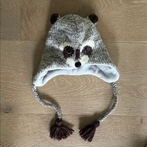 Charming Knit Raccoon Hat for Kids
